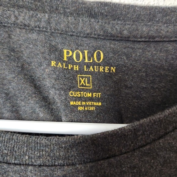 Polo Ralph Lauren Short Sleeve Crew Neck‎ T Shirt Size XL Solid Grey - Picture 3 of 5